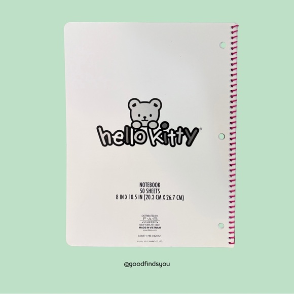 Hello Kitty Spiral Notebook - Picture 2 of 5